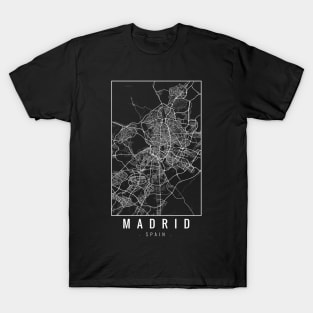 Madrid Spain Minimalist Map T-Shirt